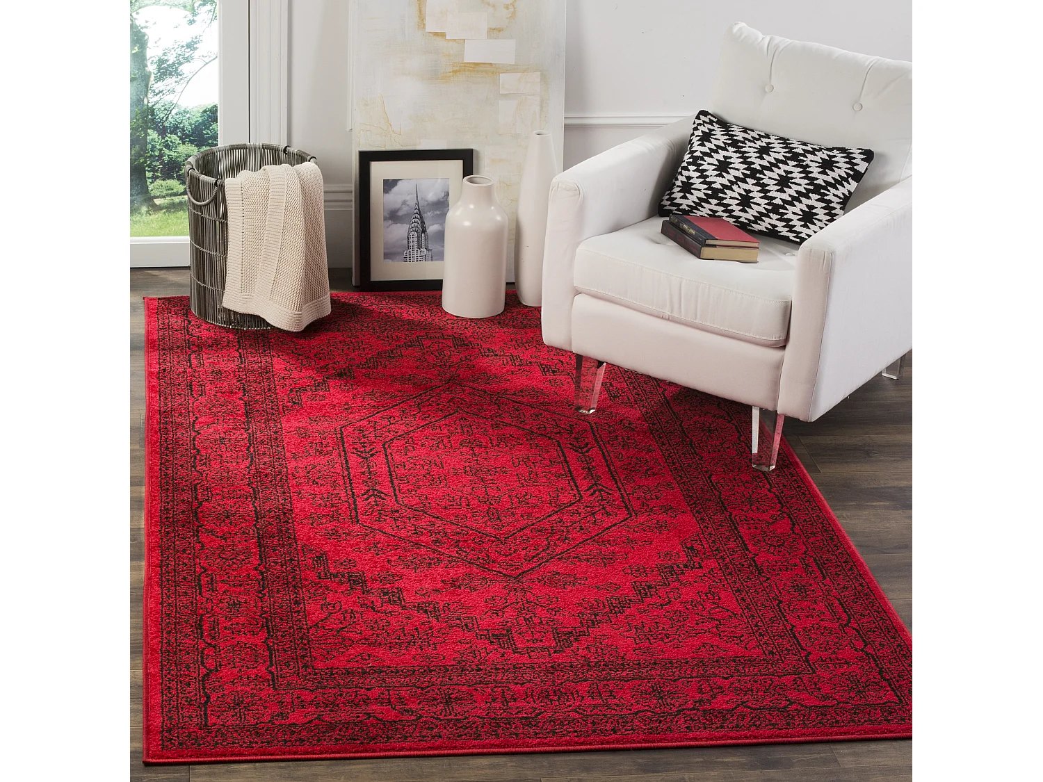 Tapis Rouge/Noir 122 X 183 cm - Arianwen