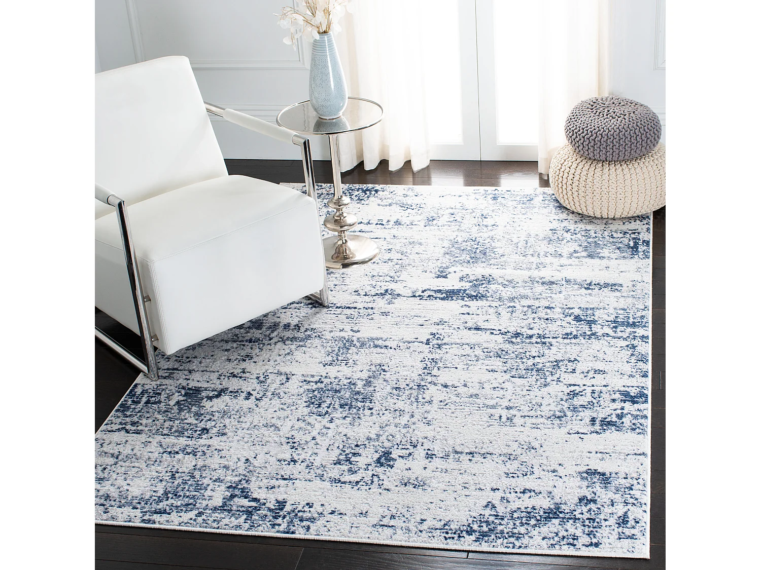Tapis Ivoire/Marine 160 X 229 cm - Senata