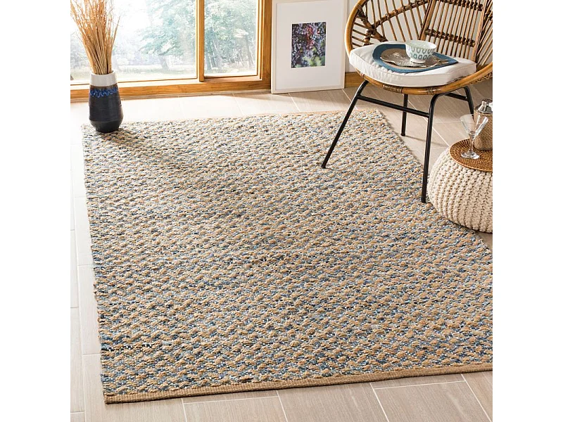 Tapis Bleu/Naturel 152 X 244 cm - Layana