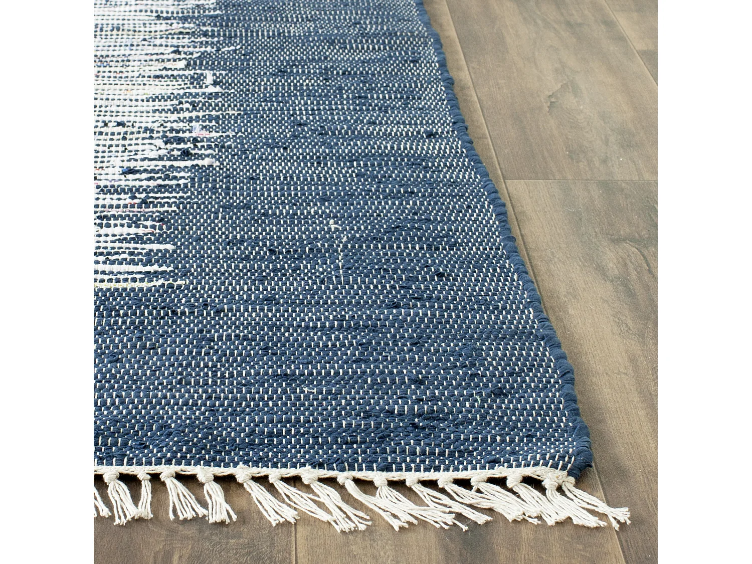 Tapis Neutre/Bleu Marine 76 X 122 cm - Saltillo