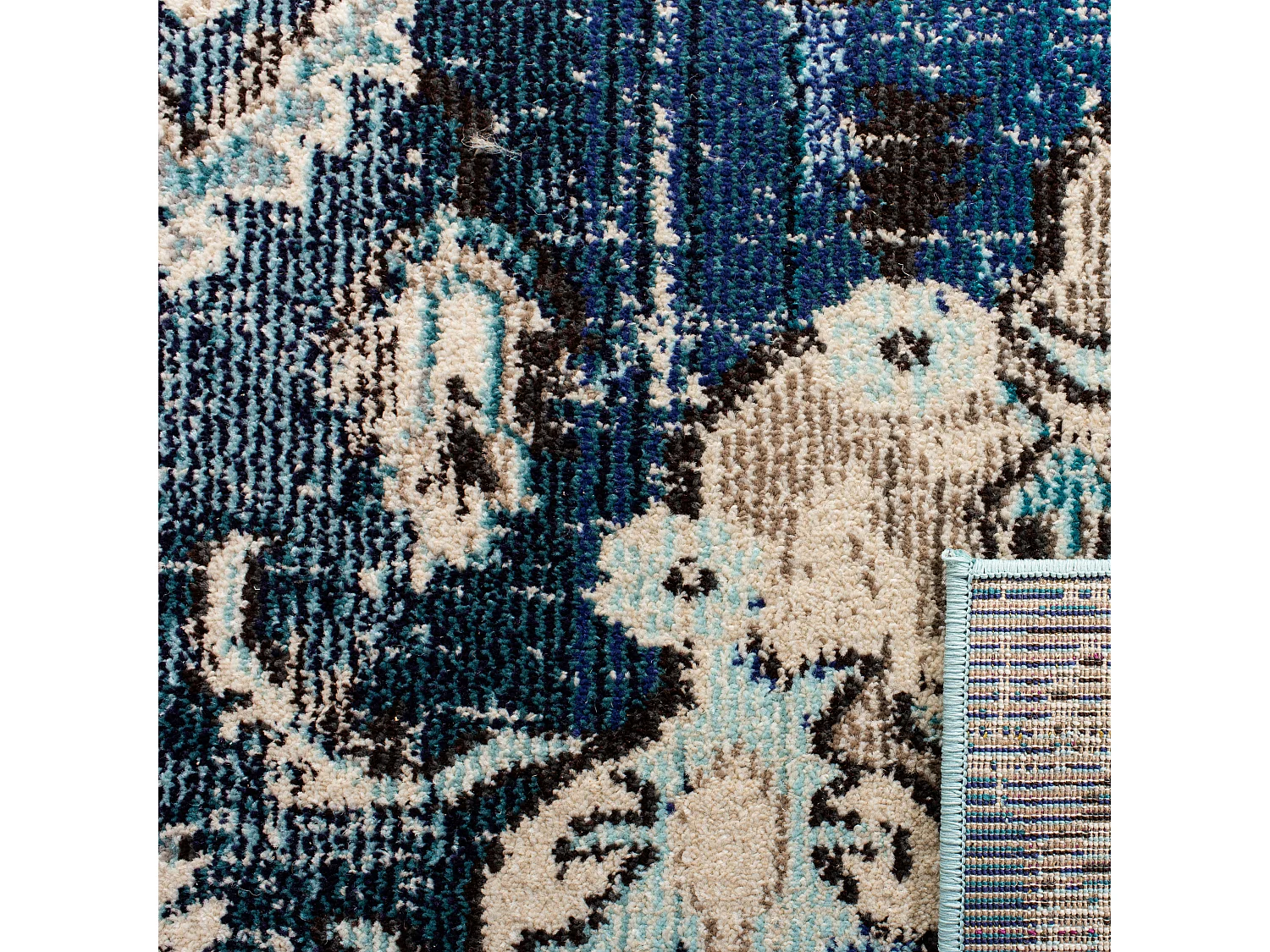 Tapis Bleu marine/Bleu clair 244 X 305 cm - Milà