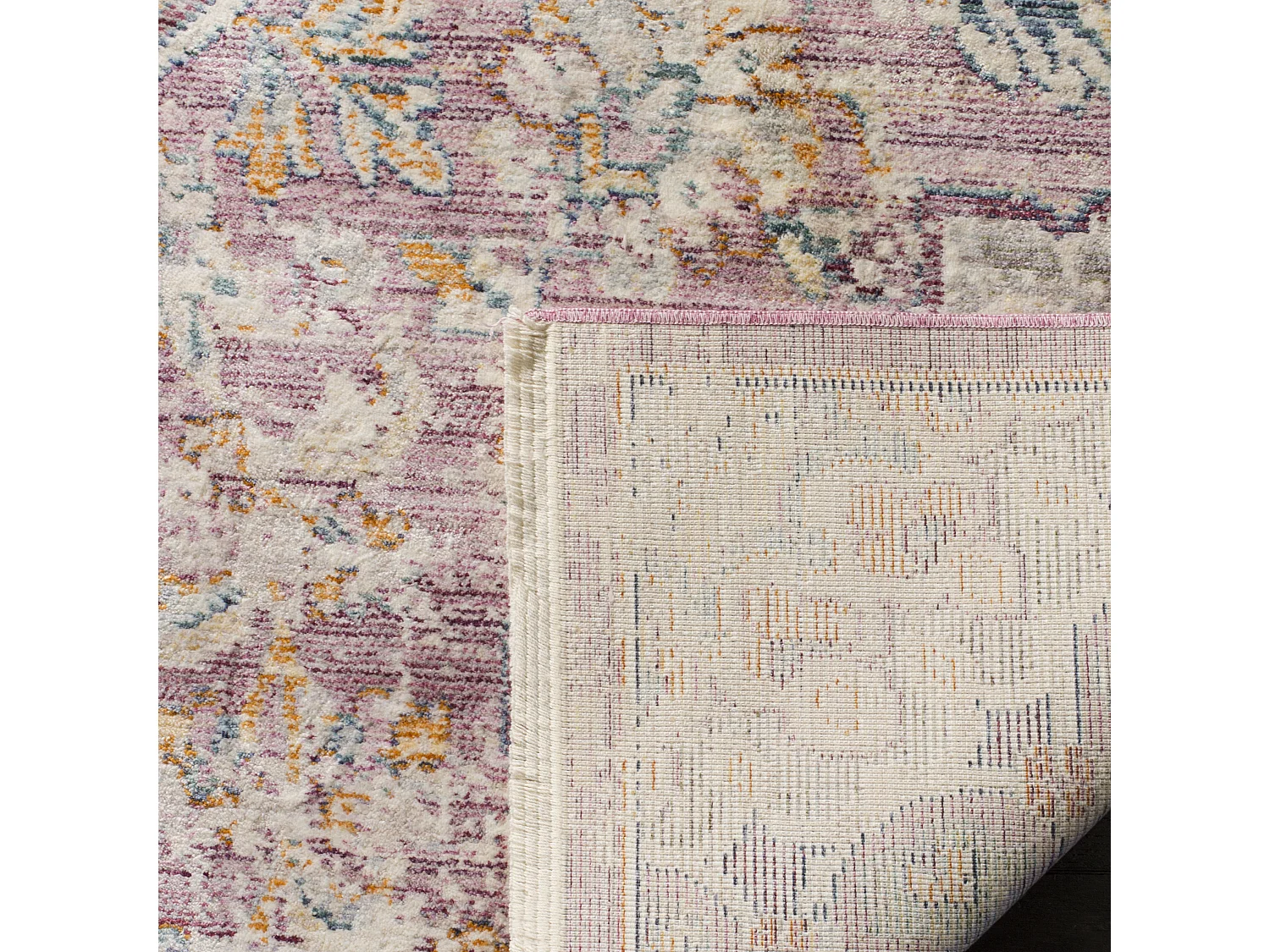 Tapis Neutre/Rose 69 X 244 cm - Headley