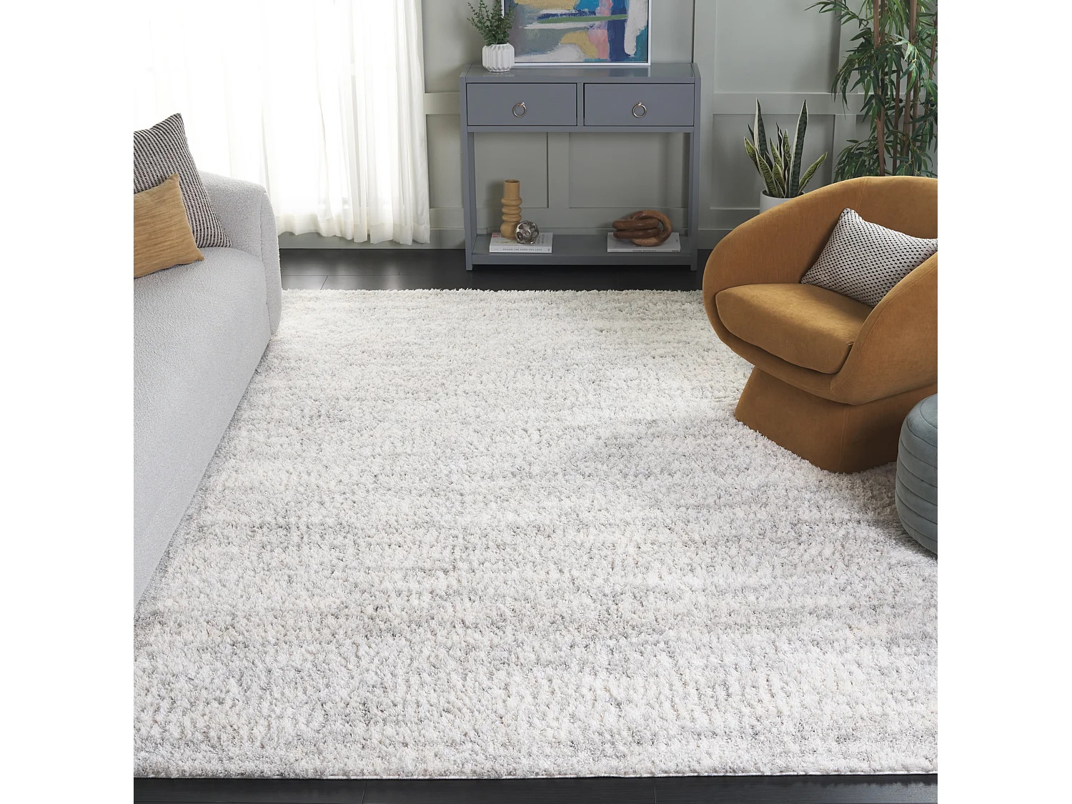 Tapis Ivoire/Gris clair 235 x 305 cm - Hayami