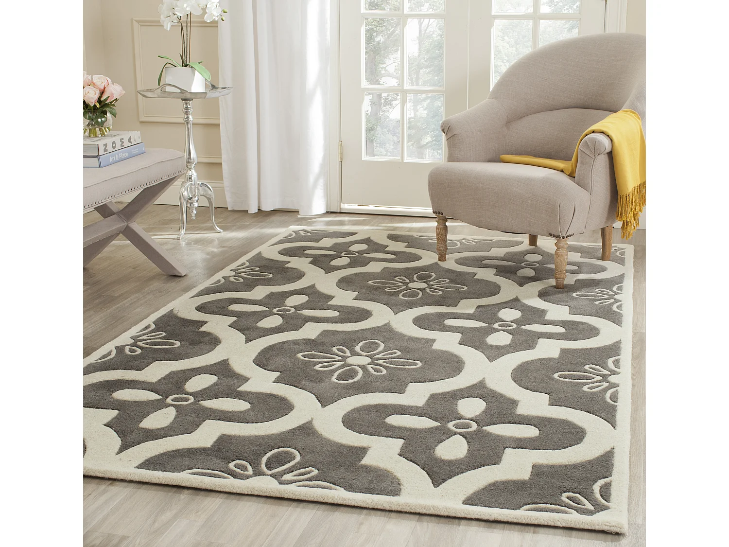 Tapis Gris/Neutre 152 X 244 cm - Jessie