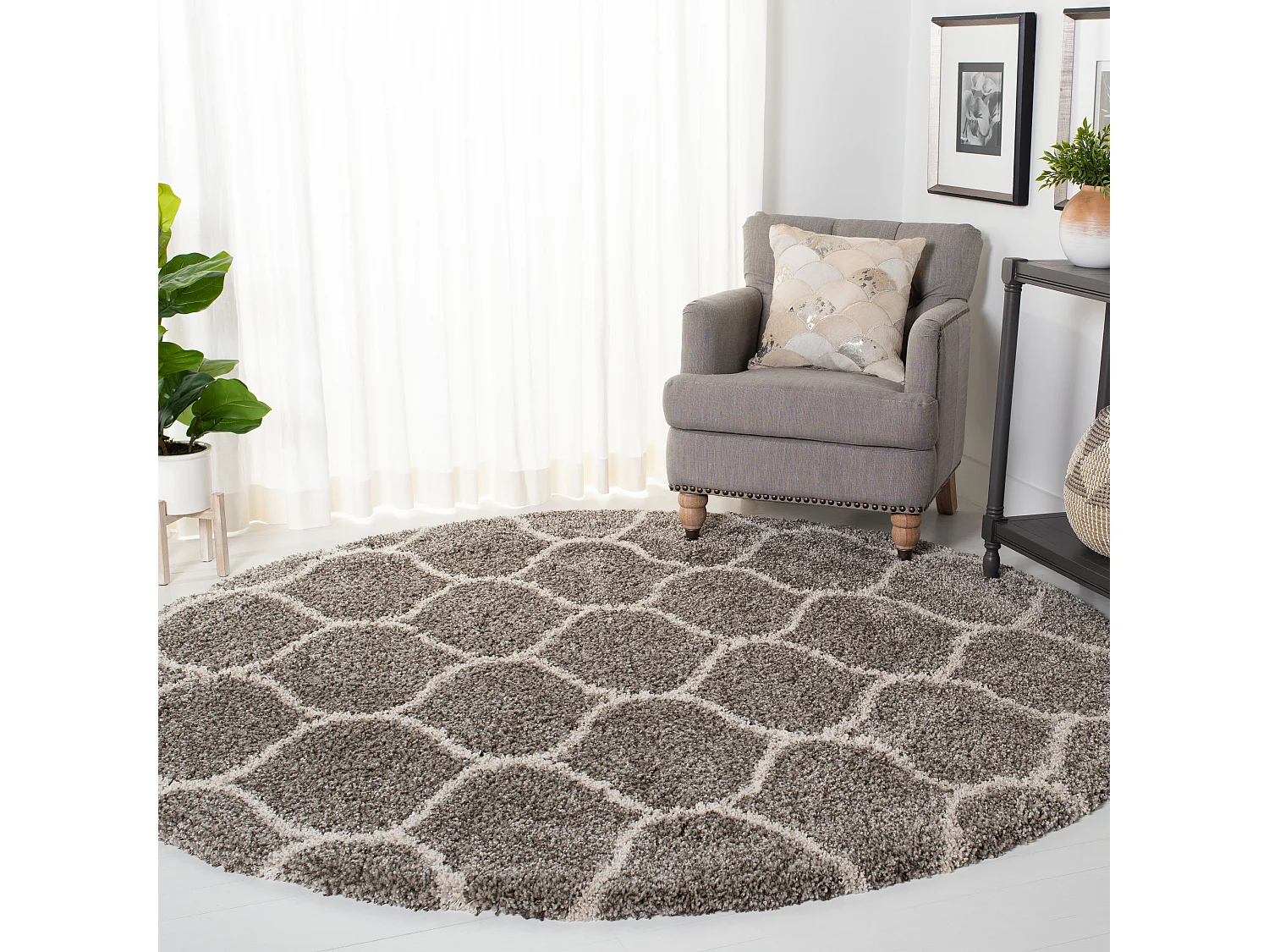Tapis Gris/Neutre 213 X 213 cm - Zoey