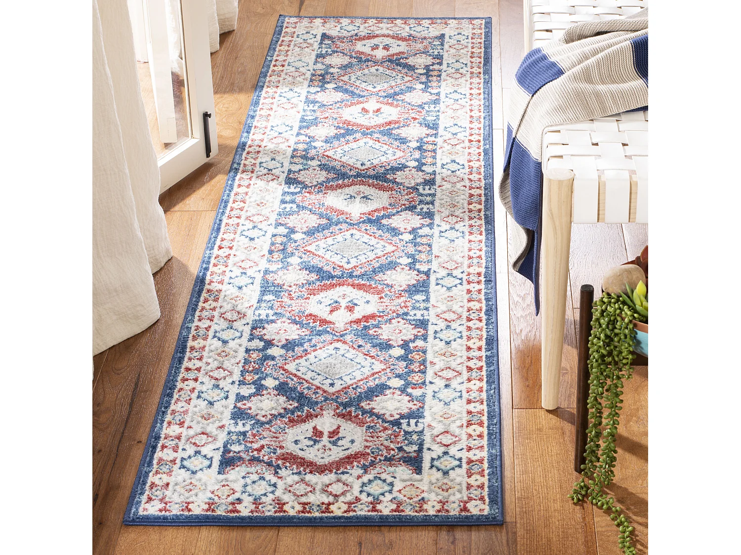 Tapis Bleu/Rouge 61 X 244 cm - Kathleen