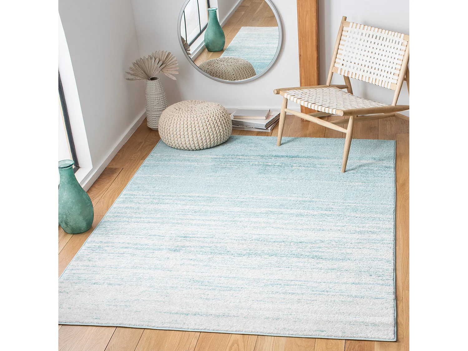 Tapis Bleu/Neutre 135 x 196 cm - Marius