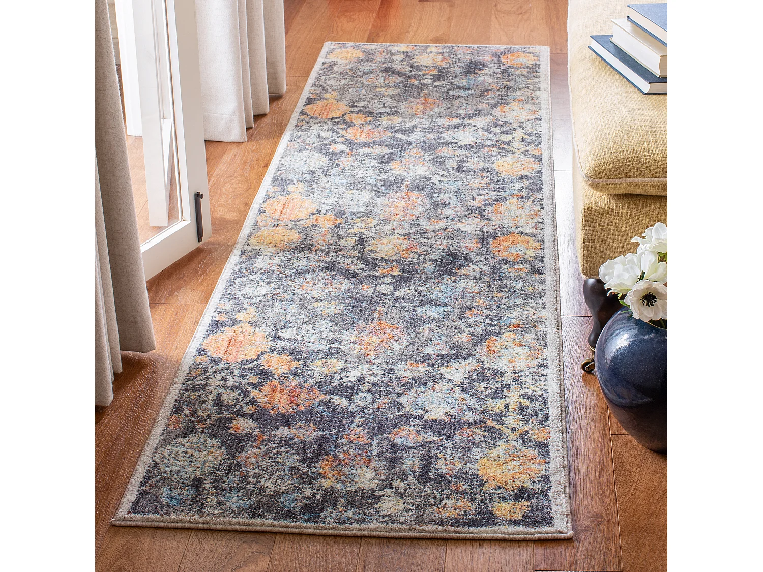 Tapis Gris/Multicolore 69 X 244 cm - Kasandra