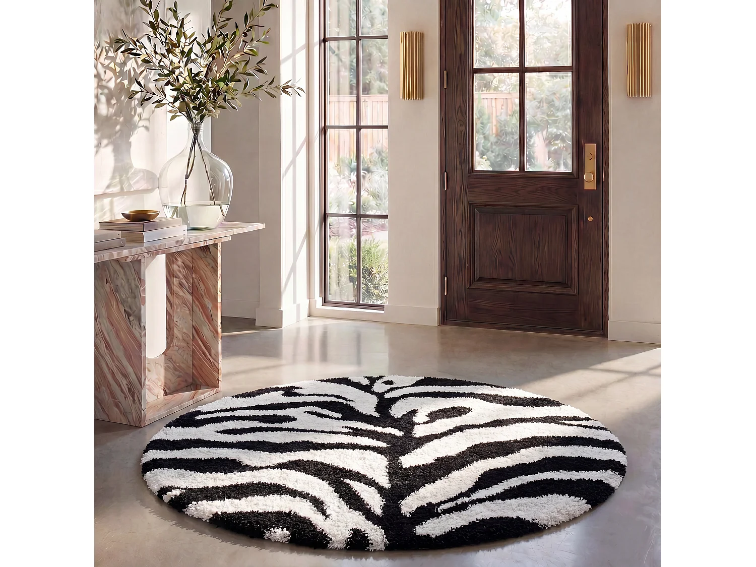 Tapis Ivoire/Noir 122 X 122 cm - Nottington