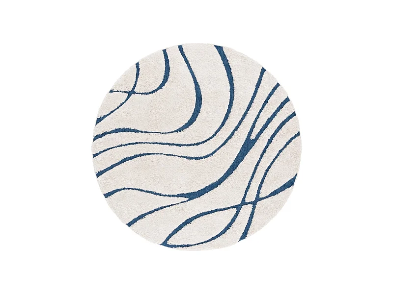 Tapis Crème/Bleu 122 X 122 cm - Naples