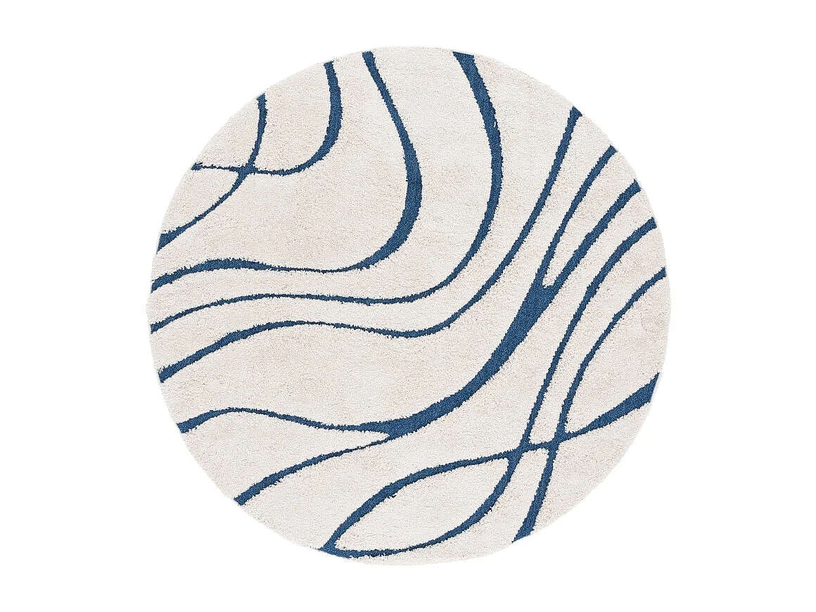 Tapis Crème/Bleu 122 X 122 cm - Naples