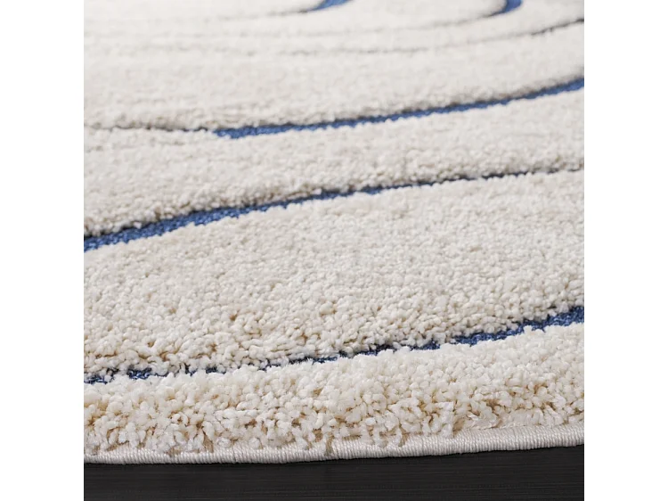 Tapis Crème/Bleu 122 X 122 cm - Naples