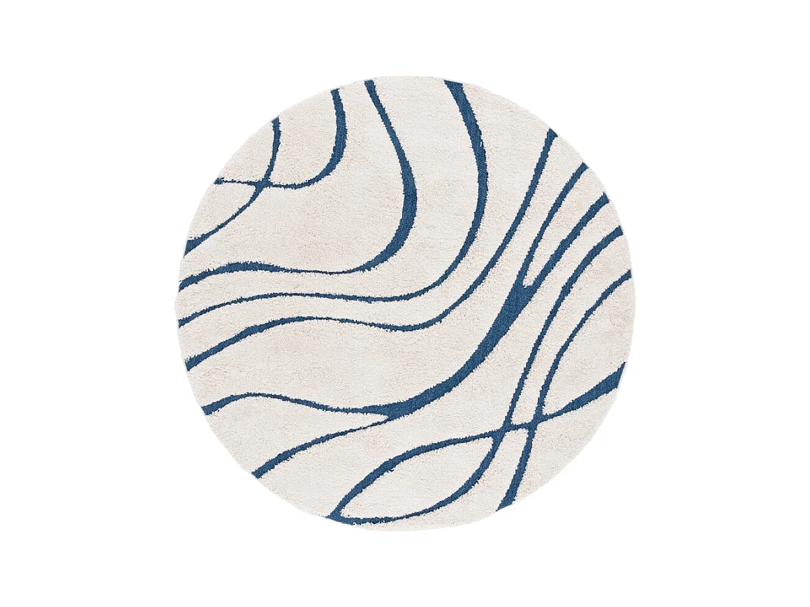 Tapis Crème/Bleu 122 X 122 cm - Naples