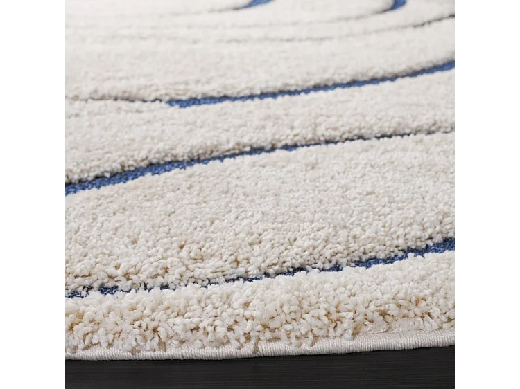Tapis Crème/Bleu 122 X 122 cm - Naples