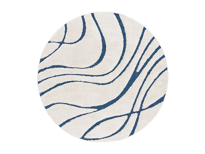 Tapis Crème/Bleu 122 X 122 cm - Naples