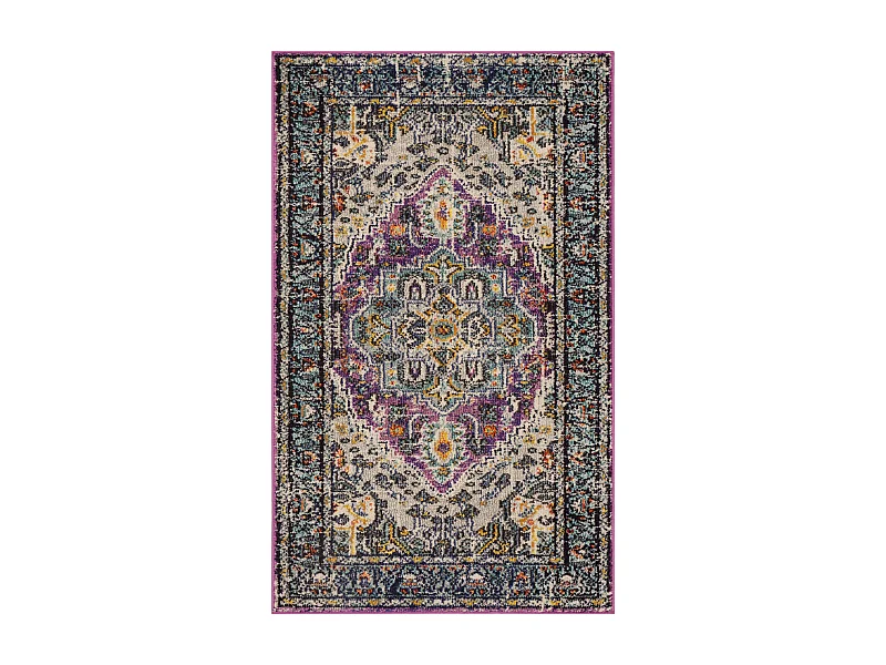 Tapis Violet/Bleu 91 X 152 cm - Arya Area
