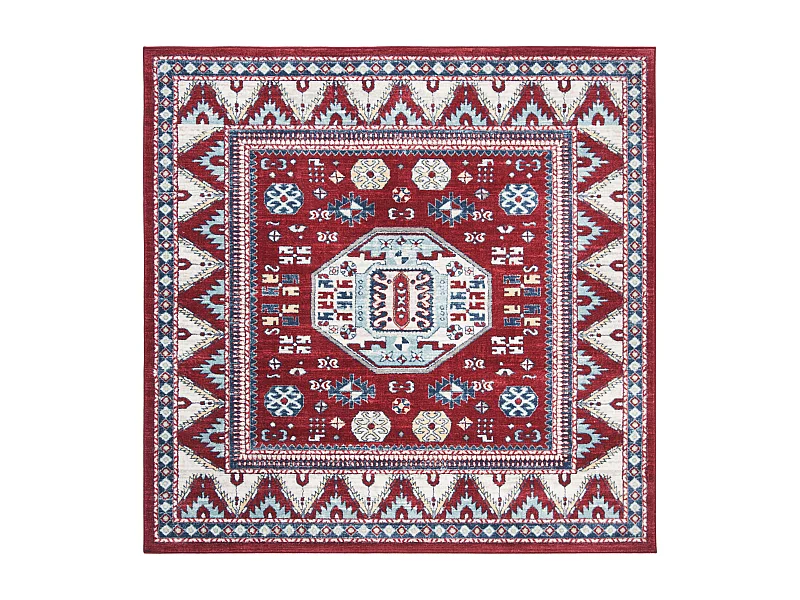 Tapis Rouge/Bleu 201 X 201 cm - Kara