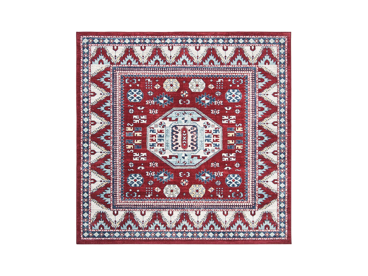Tapis Rouge/Bleu 201 X 201 cm - Kara