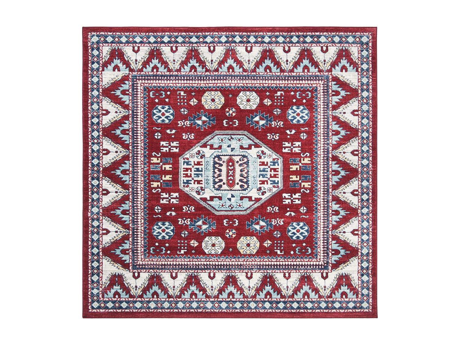 Tapis Rouge/Bleu 201 X 201 cm - Kara
