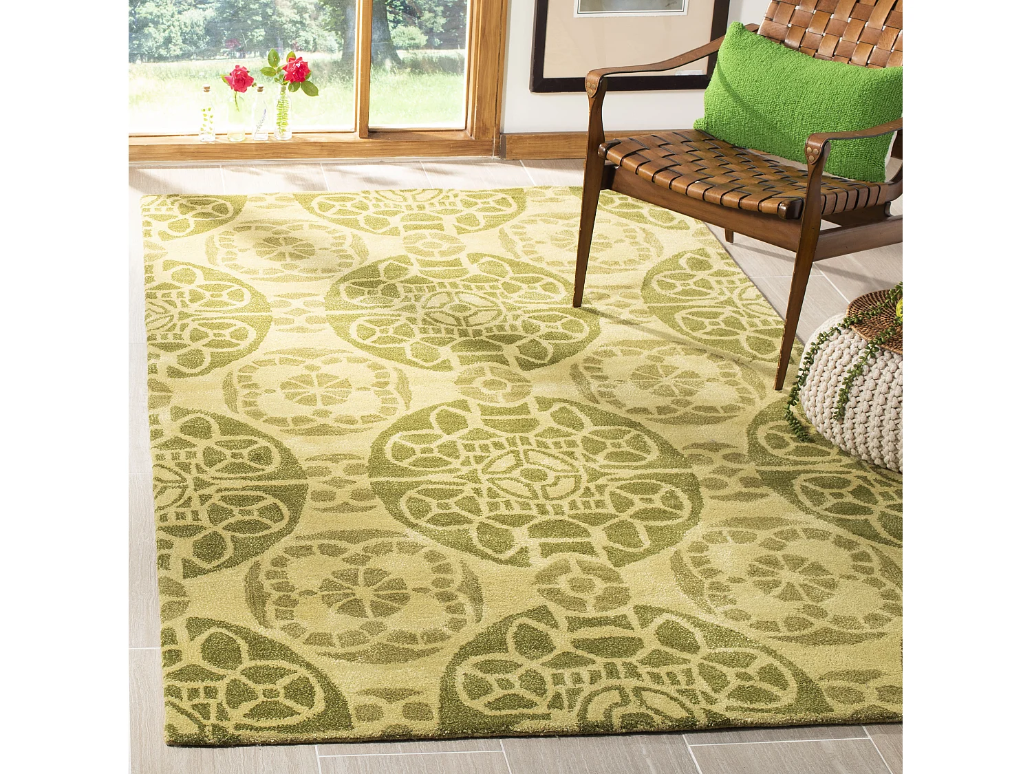 Tapis Neutre/Vert 152 X 244 cm - Mali