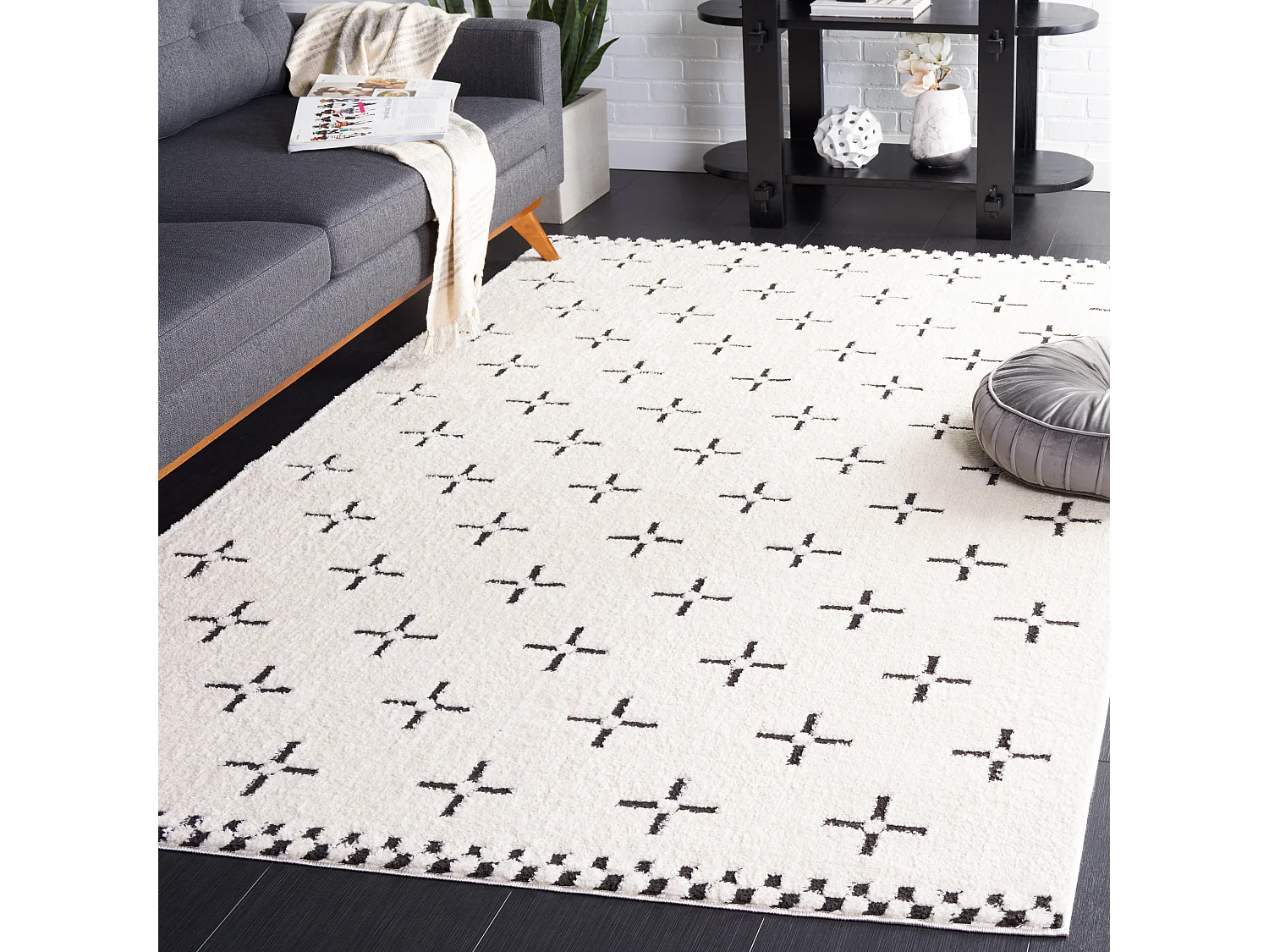 Tapis Ivoire/Noir 122 X 183 cm - Imogen