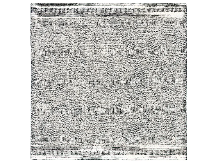 Tapis Ivoire/Fusain 122 X 122 cm - Alaska