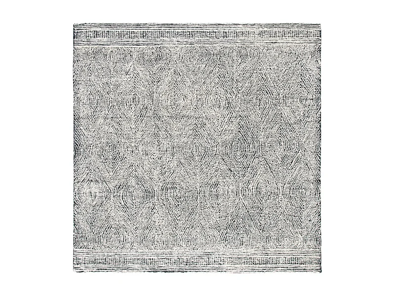 Tapis Ivoire/Fusain 122 X 122 cm - Alaska