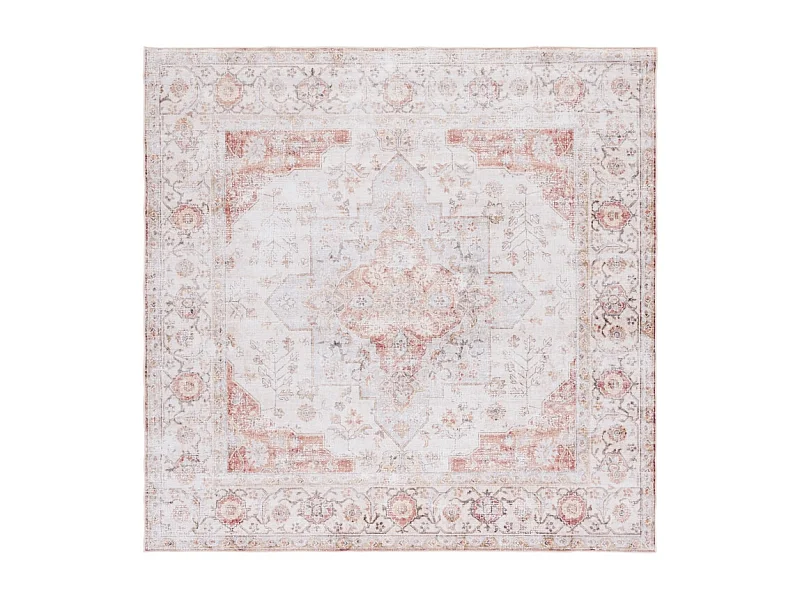 Tapis Gris clair/Rouille 122 X 122 cm - Primrose