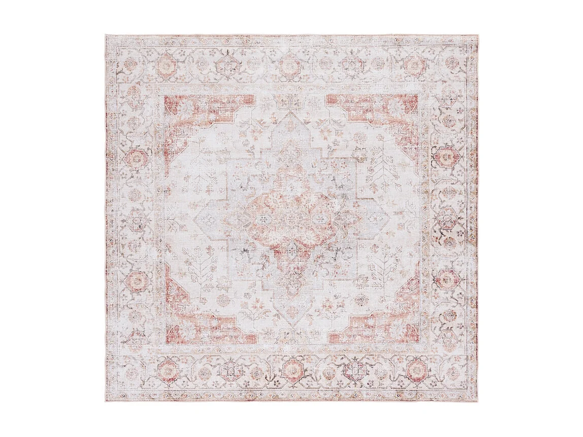 Tapis Gris clair/Rouille 122 X 122 cm - Primrose