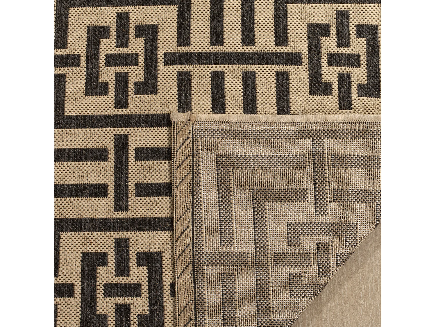 Tapis Neutre/Noir 155 X 229 cm - Lipari