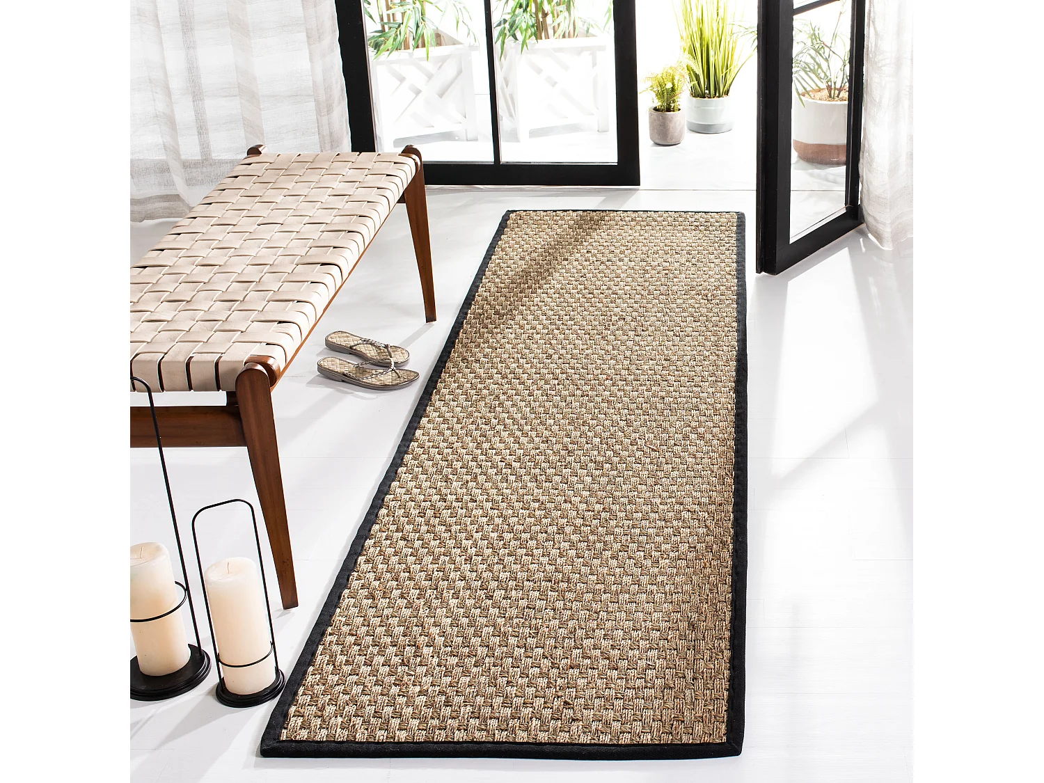 Tapis Naturel/Noir 76 X 183 cm - Roselyn