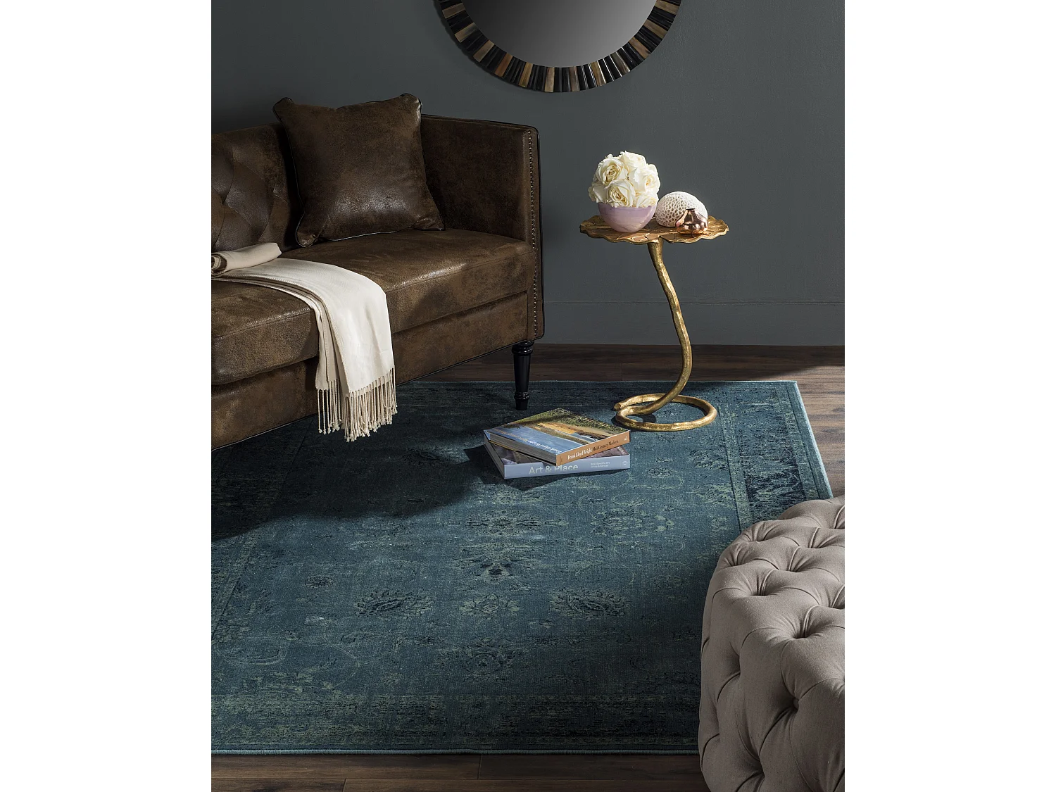 Tapis Bleu/Multicolore 183 X 183 cm - Peri