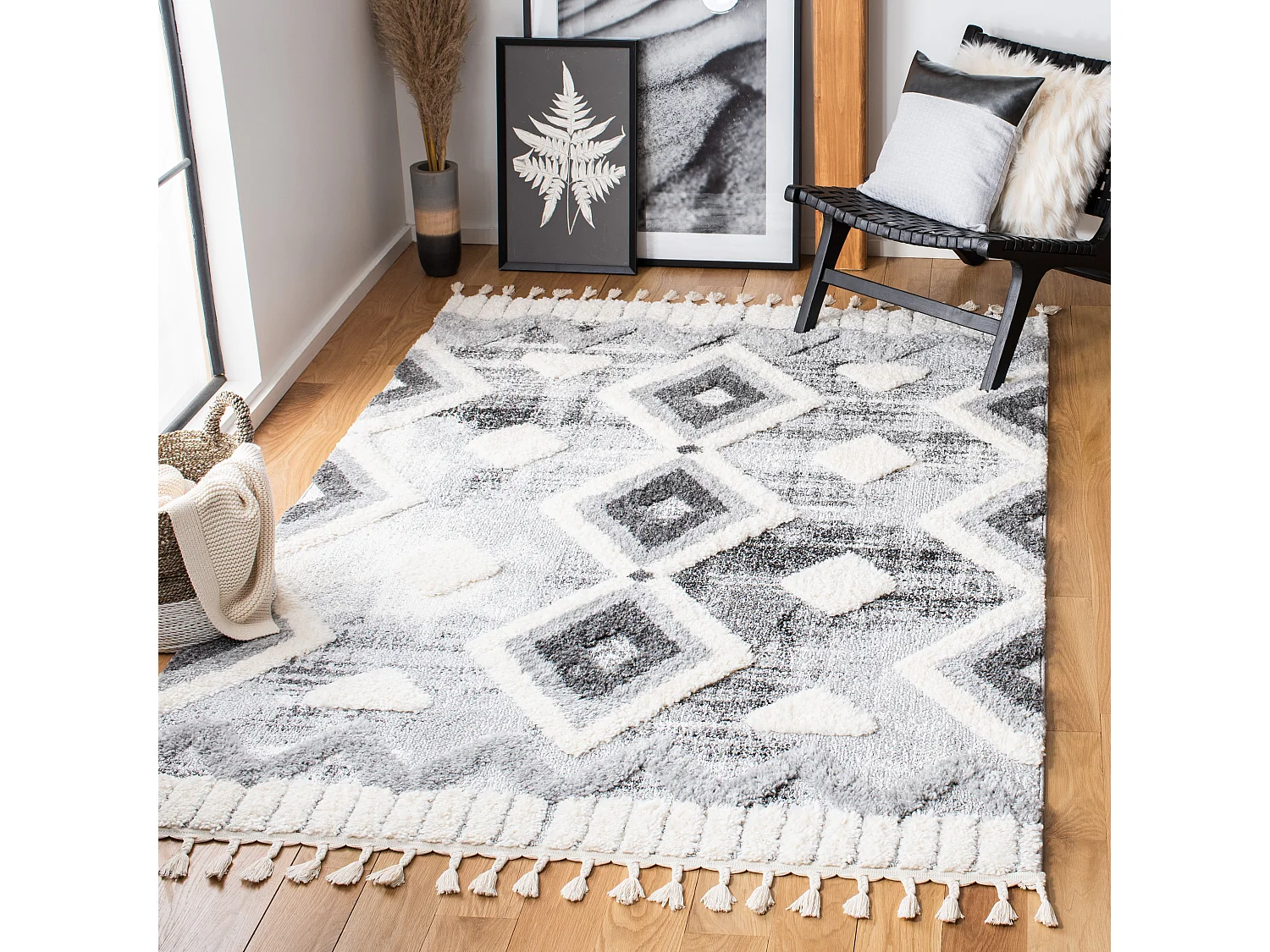 Tapis Gris/Neutre 122 X 183 cm - Aya