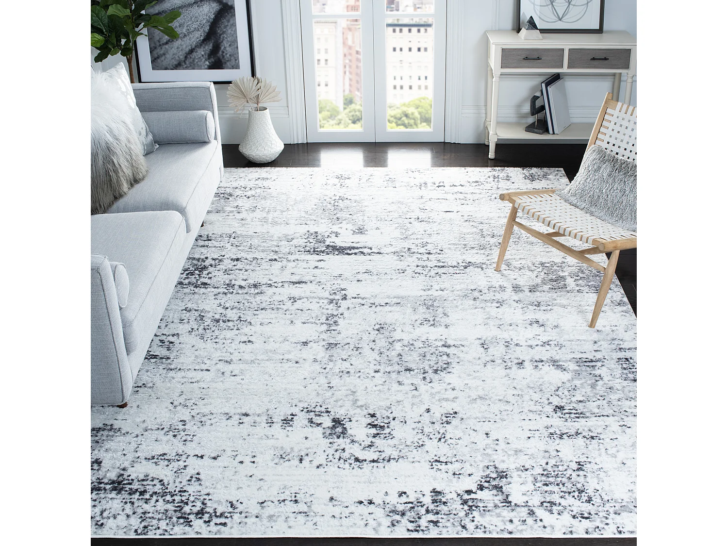 Tapis Ivoire/Gris 236 x 305 cm - Senata