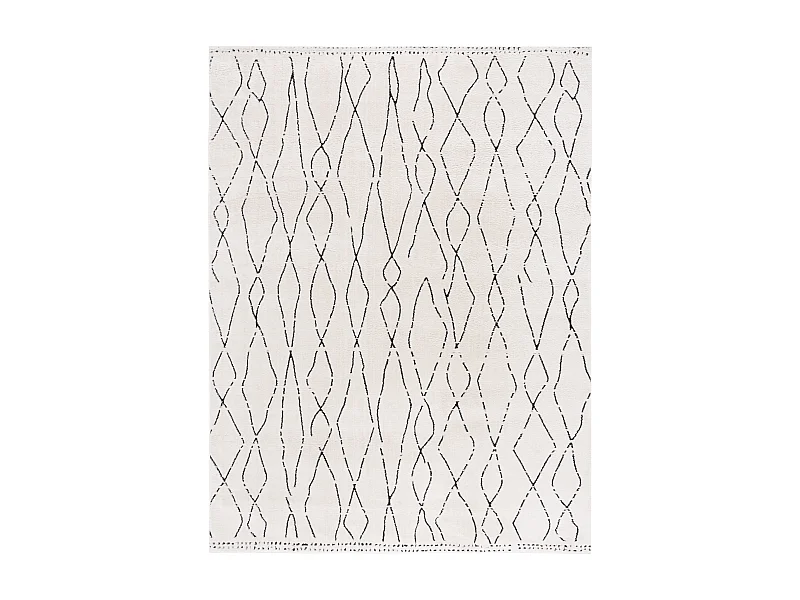 Tapis Ivoire/Noir 235 x 305 cm - Araminat