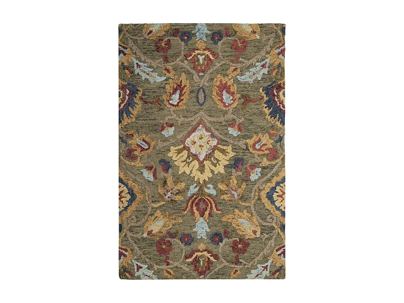 Tapis Vert/Multicolore 91 X 152 cm - Juni