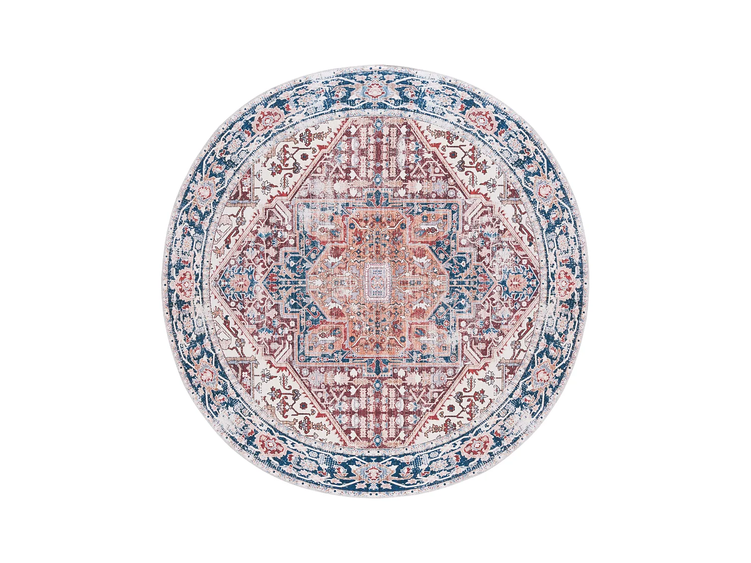 Tapis Rouge/Marine 183 X 183 cm - Serafina