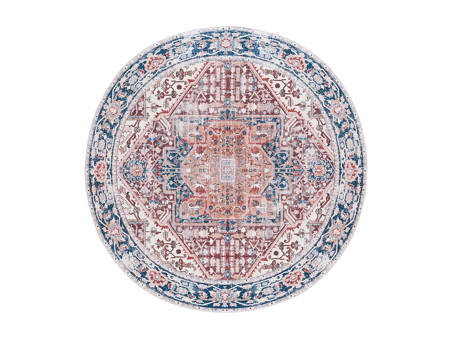 Tapis Rouge/Marine 183 X 183 cm - Serafina