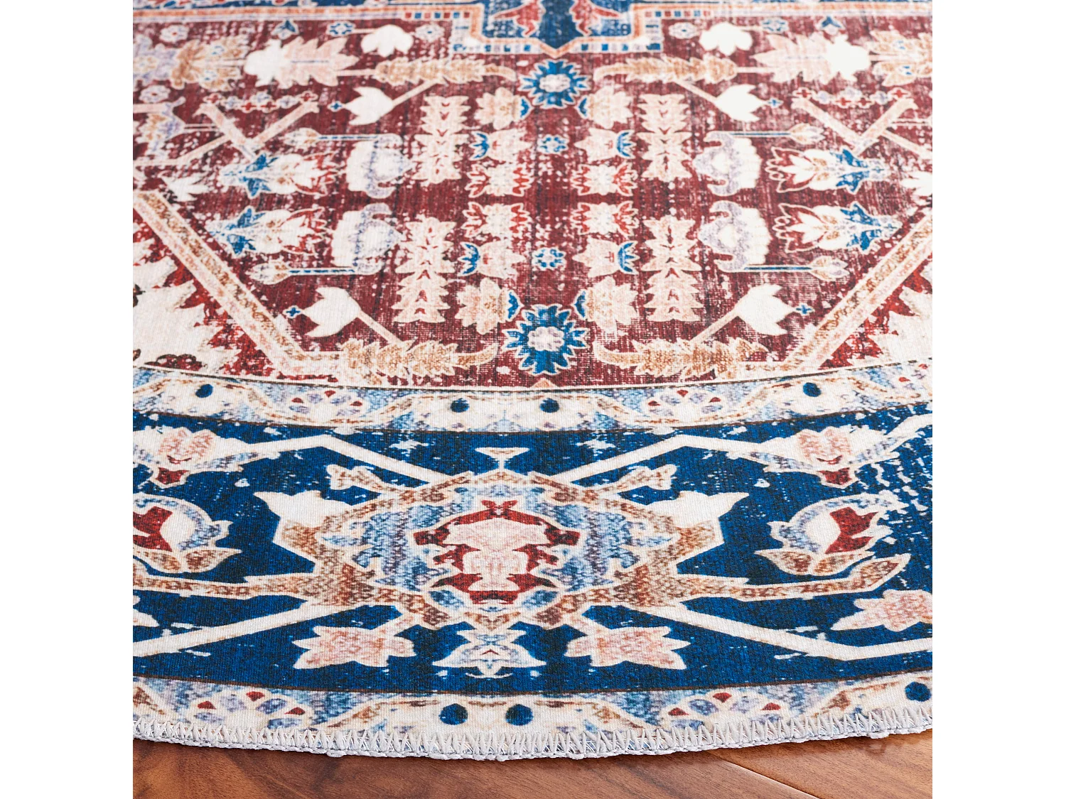 Tapis Rouge/Marine 183 X 183 cm - Serafina