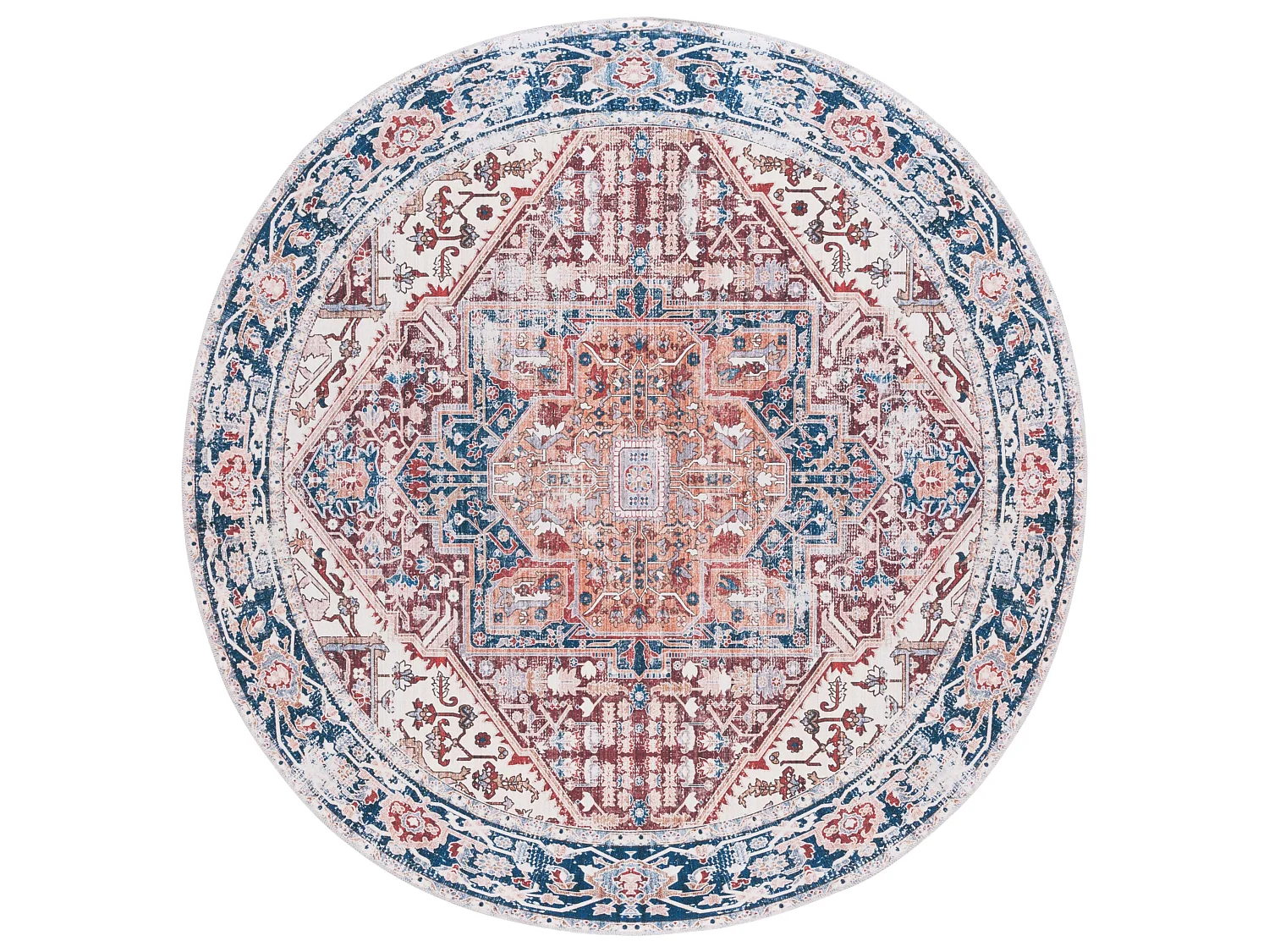Tapis Rouge/Marine 183 X 183 cm - Serafina