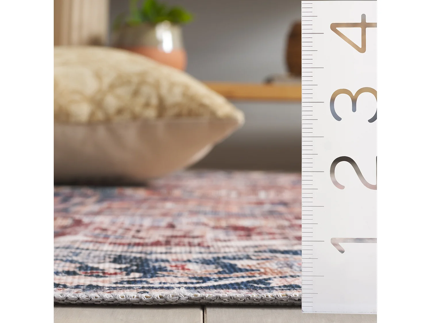 Tapis Rouge/Marine 183 X 183 cm - Serafina