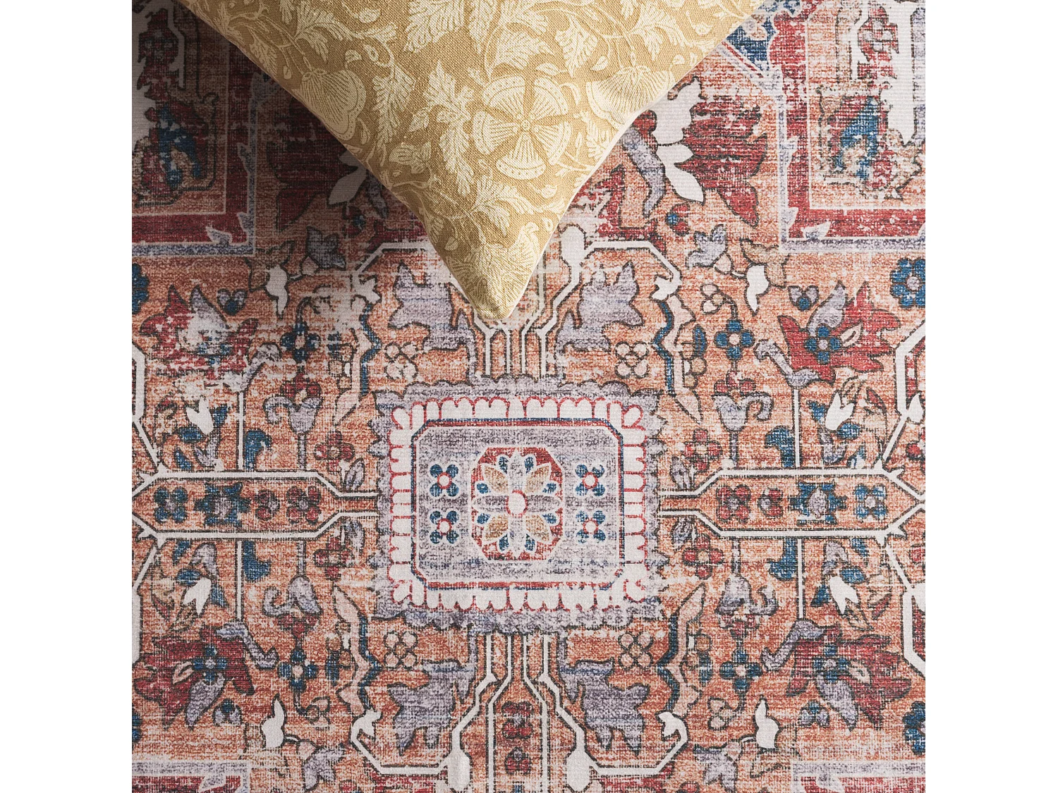 Tapis Rouge/Marine 183 X 183 cm - Serafina