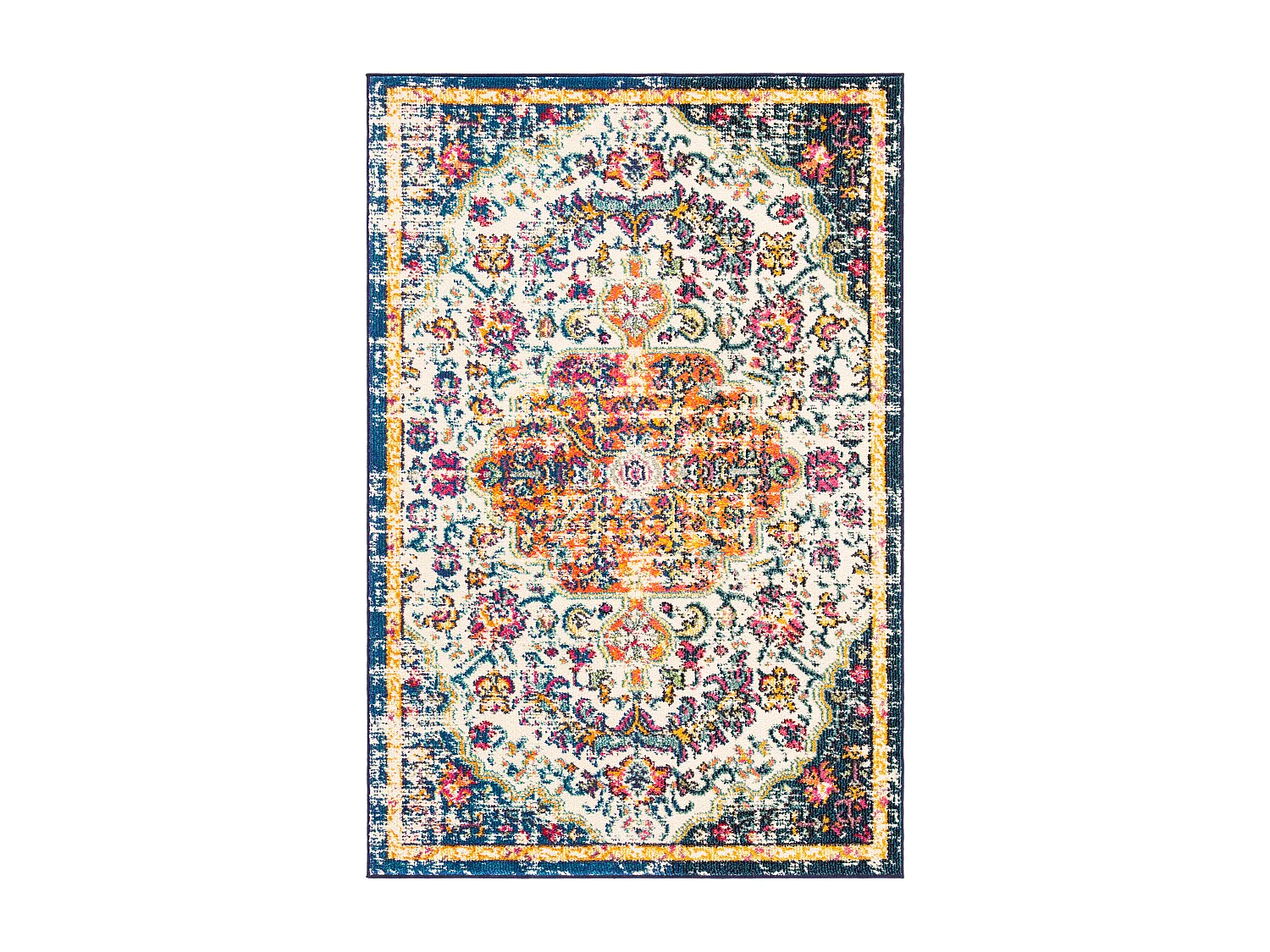 Tapis Neutre/Orange 122 X 183 cm - Maia