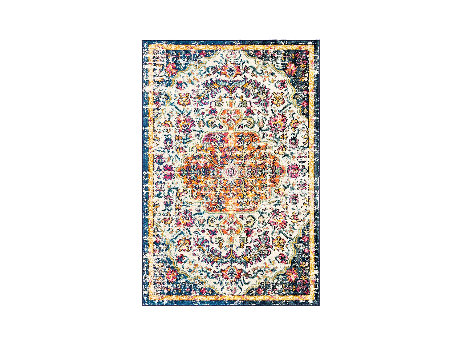 Tapis Neutre/Orange 122 X 183 cm - Maia