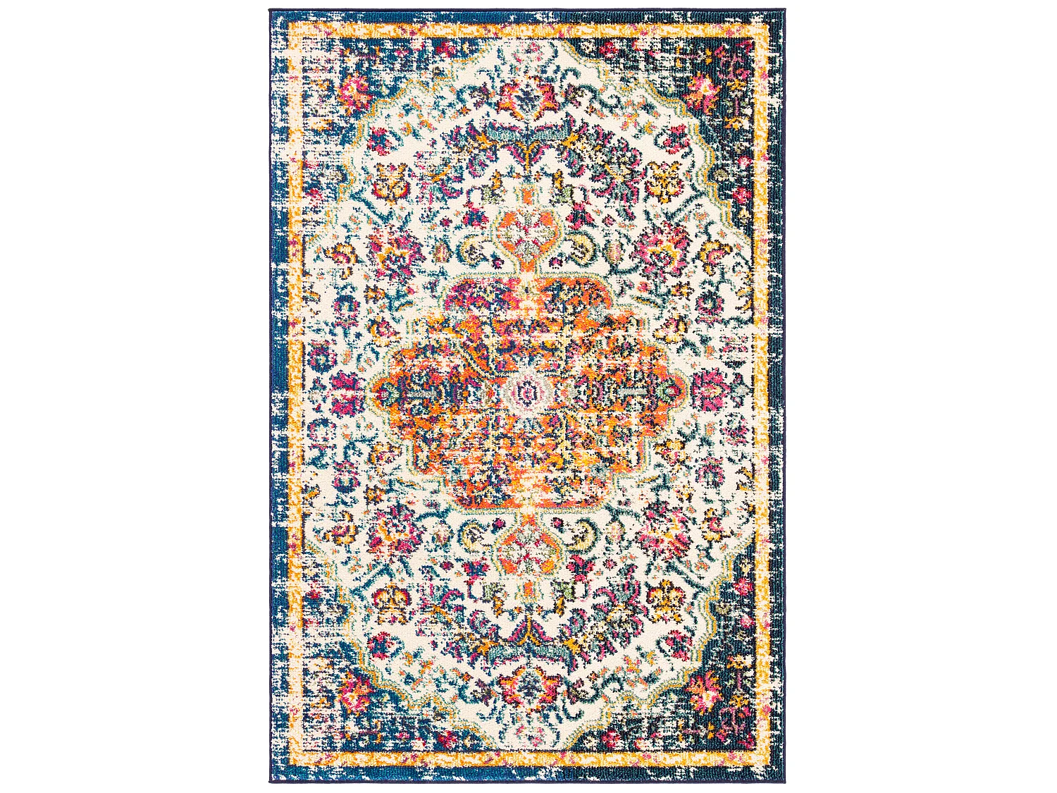 Tapis Neutre/Orange 122 X 183 cm - Maia
