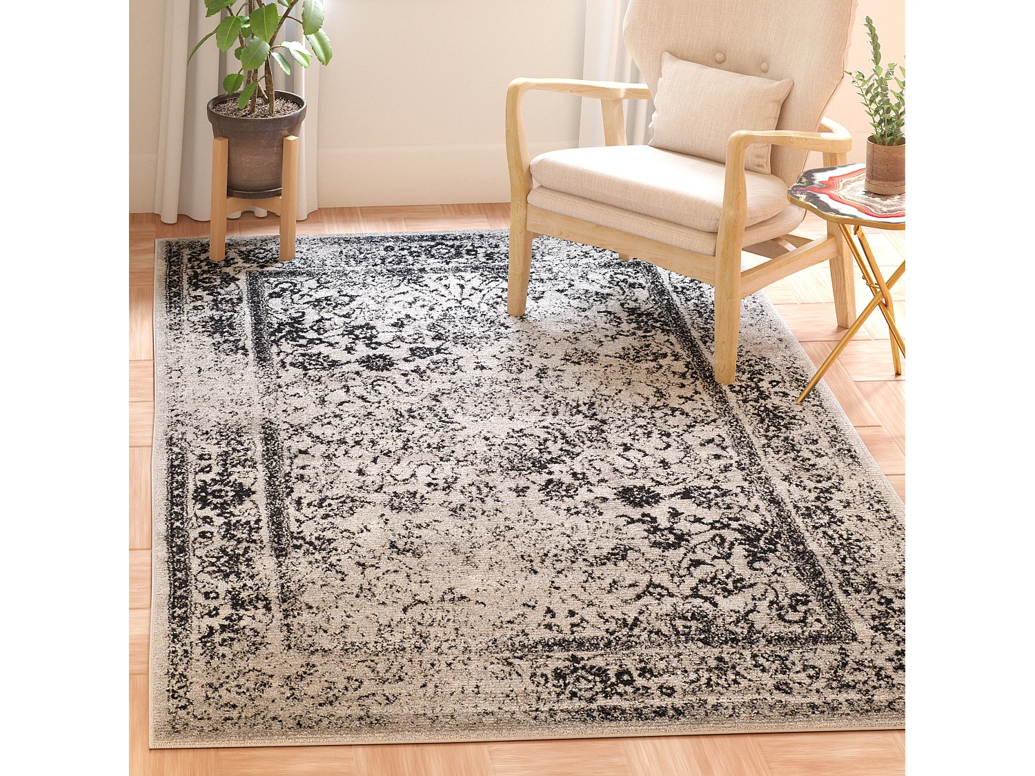 Tapis Gris/Noir 122 X 183 cm - Lucinda