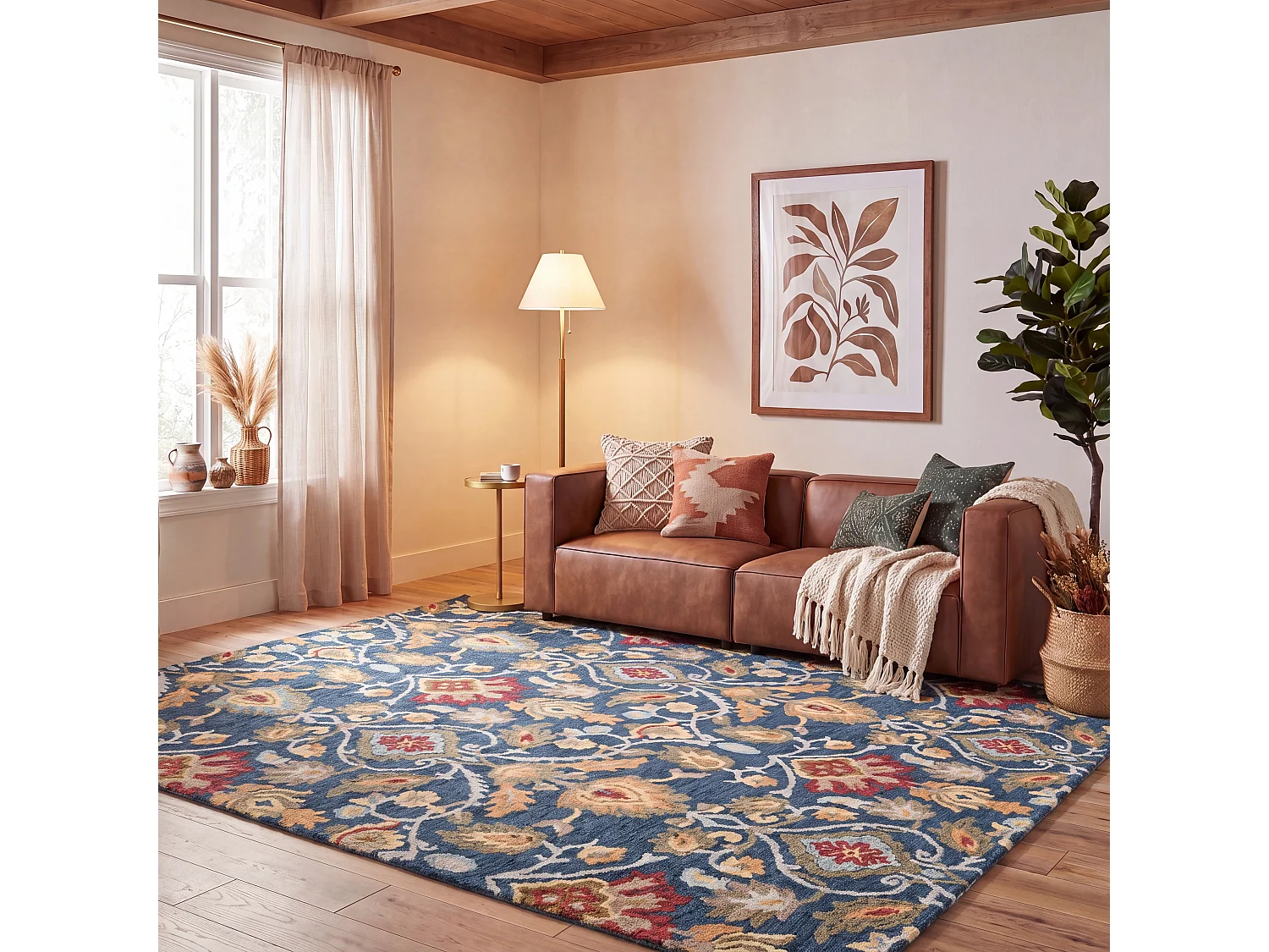 Tapis Marine/Multicolore 244 X 305 cm - Juni