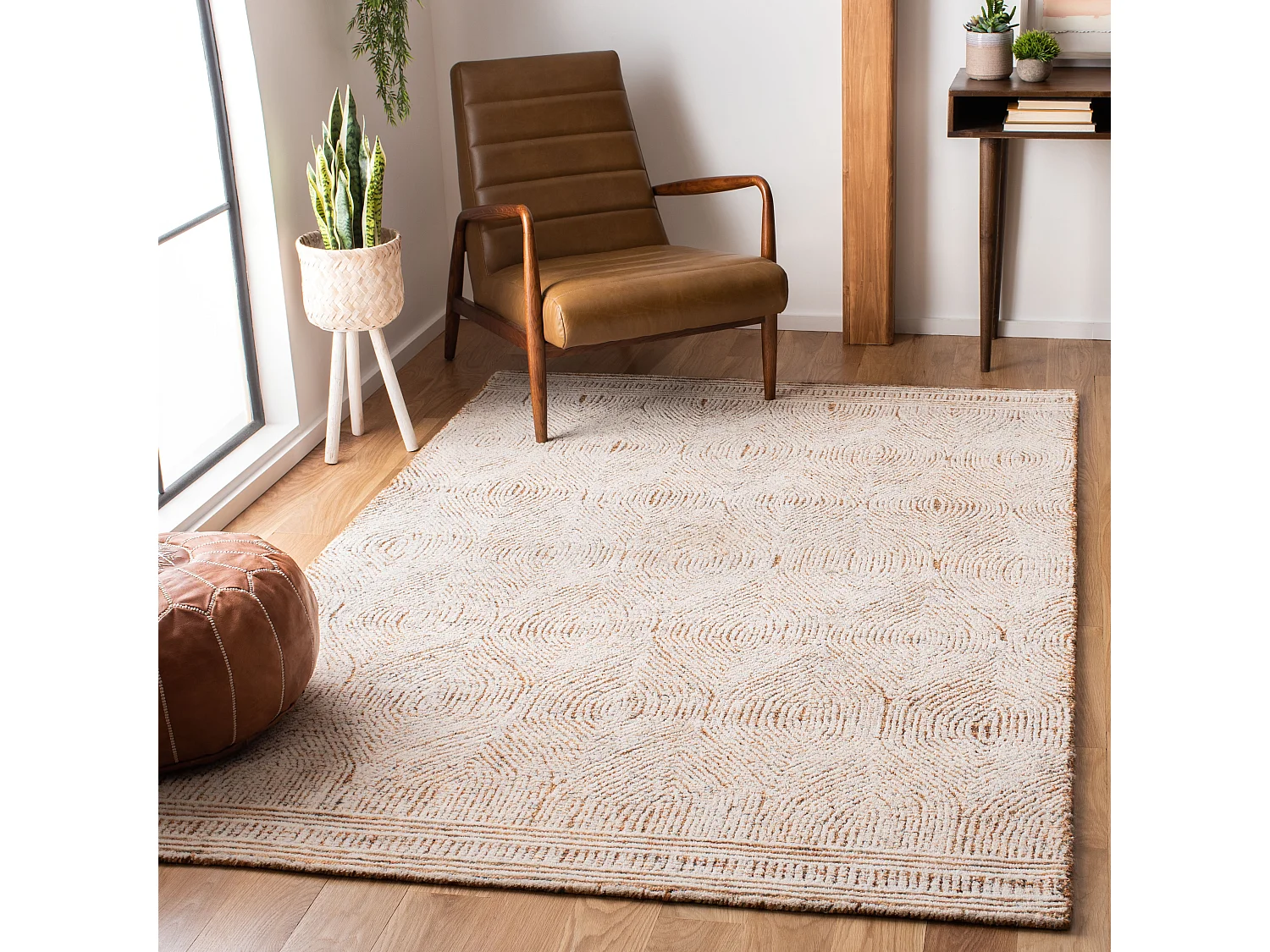 Tapis Ivoire/Rouille 122 X 183 cm - Alaska