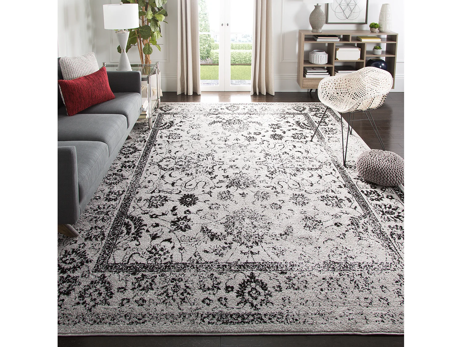 Tapis Gris/Noir 235 x 305 cm - Lucinda