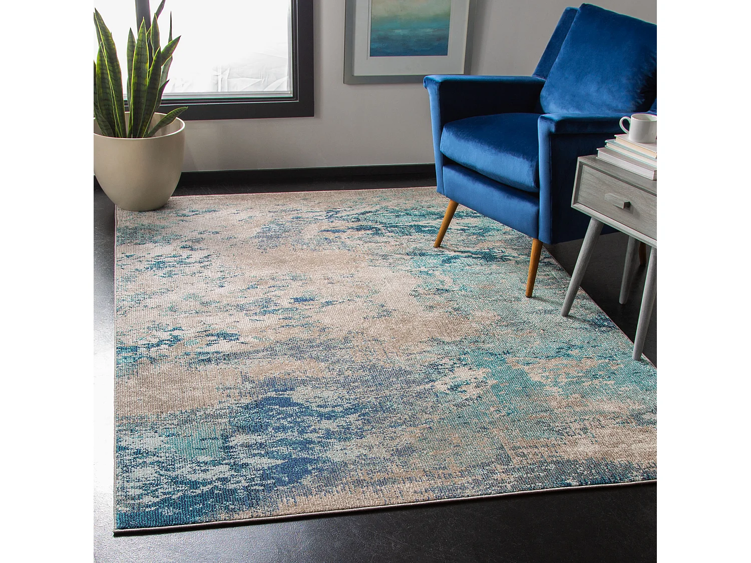 Tapis Bleu/Gris 160 X 229 cm - Julia